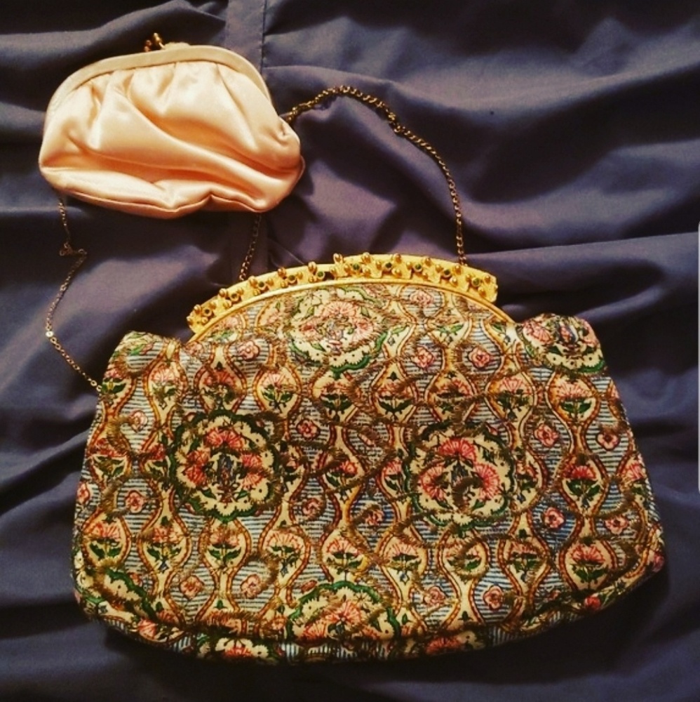 Vintage RARE Unique 1920's Tapestry Bag in Pristine Condition
